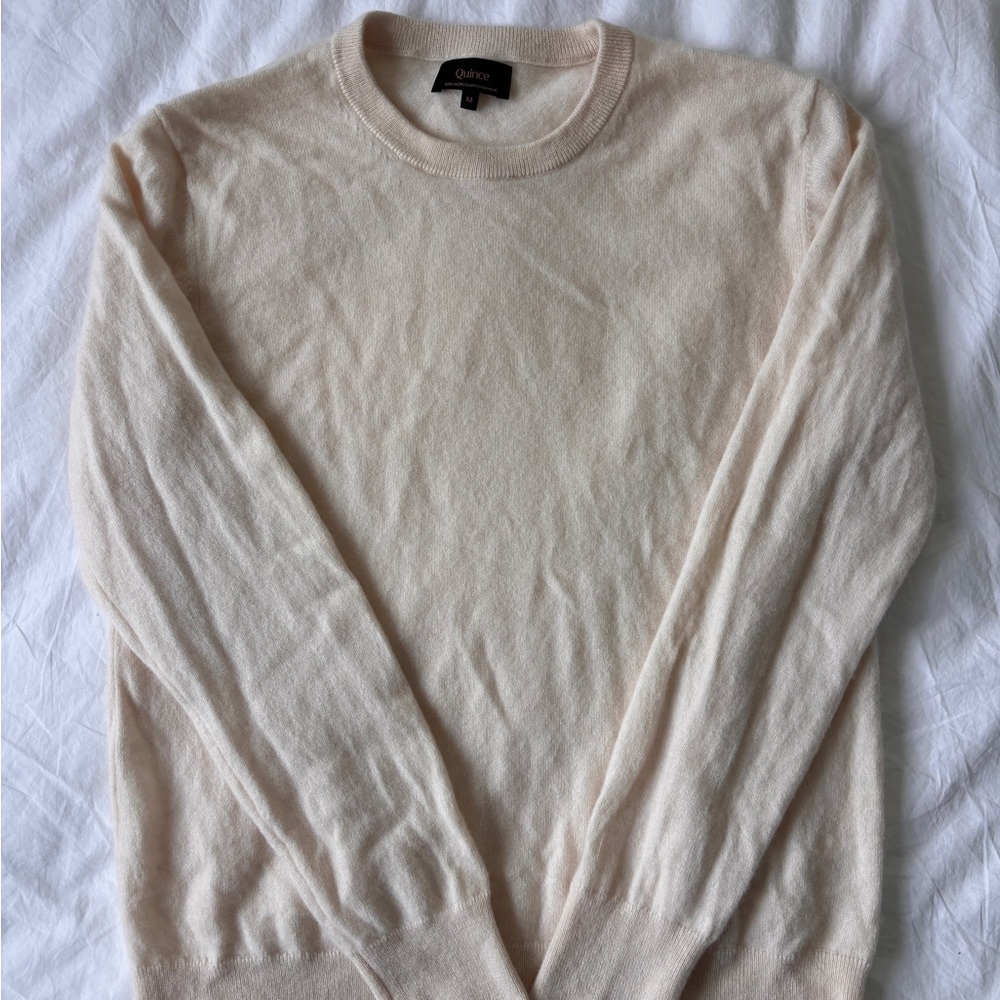 Quince Cream Cashmere Sweater - Picture 2 of 4
